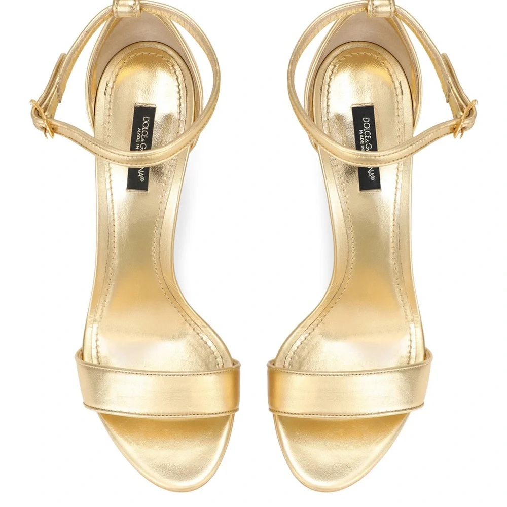Dolce & Gabbana Devotion gold sandals - Picture 4 of 8